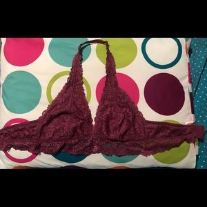 PINK burgundy bralette